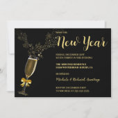 Uitnodiging voor Nieuwjaarsfeest met Mousserende W (Voorkant)