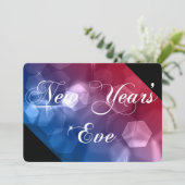 Uitnodiging voor nieuwjaarsfeest Mix Colors Bokeh  (Staand voorkant)