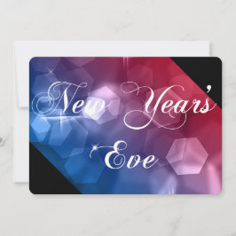 Uitnodiging voor nieuwjaarsfeest Mix Colors Bokeh 