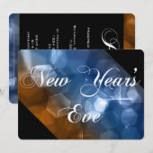 Uitnodiging voor nieuwjaarsfeest Mix Colors Bokeh  (Voorkant / Achterkant)