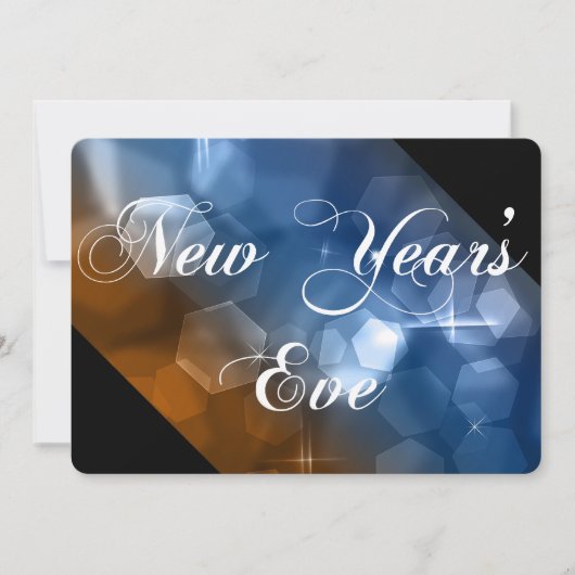 Uitnodiging voor nieuwjaarsfeest Mix Colors Bokeh  (Voorkant)