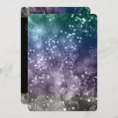 Uitnodiging voor nieuwjaarsfeest Mix Colors Bokeh  (Voorkant / Achterkant)