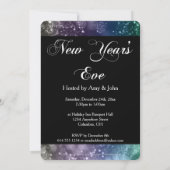 Uitnodiging voor nieuwjaarsfeest Mix Colors Bokeh  (Achterkant)