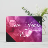 Uitnodiging voor nieuwjaarsfeest Mix Colors Bokeh (Staand voorkant)