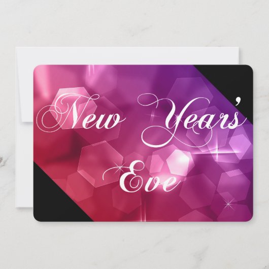 Uitnodiging voor nieuwjaarsfeest Mix Colors Bokeh (Voorkant)