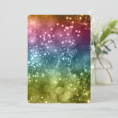 Uitnodiging voor nieuwjaarsfeest Mix Colors Bokeh  (Staand voorkant)