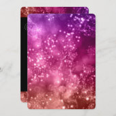 Uitnodiging voor nieuwjaarsfeest Mix Colour Bokeh  (Voorkant / Achterkant)