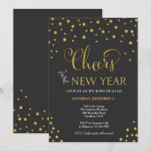 Uitnodiging voor nieuwjaarsfeest / nieuwjaarsparti (Voorkant / Achterkant)