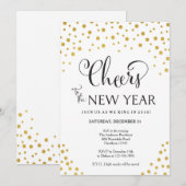 Uitnodiging voor nieuwjaarsfeest / nieuwjaarsparti (Voorkant / Achterkant)