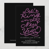 Uitnodiging voor nieuwjaarsgloed - Eve Party (Voorkant / Achterkant)