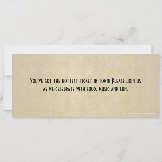 Uitnodiging voor nieuwjaarstickets (Achterkant)