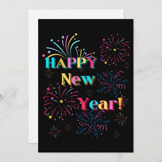 Uitnodiging voor Nieuwjaarsviering (Voorkant / Achterkant)