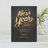 Uitnodiging voor nieuwjaarsviering (Staand voorkant)