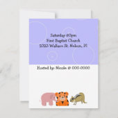 Uitnodiging voor Noah's Ark baby shower (Achterkant)