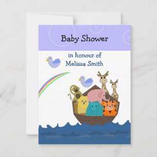 Uitnodiging voor Noah's Ark baby shower