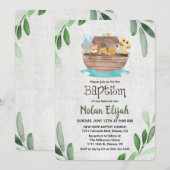 Uitnodiging voor Noah's Ark Doop (Voorkant / Achterkant)