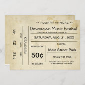 Uitnodiging voor noodlijdend  entertainment (Voorkant / Achterkant)