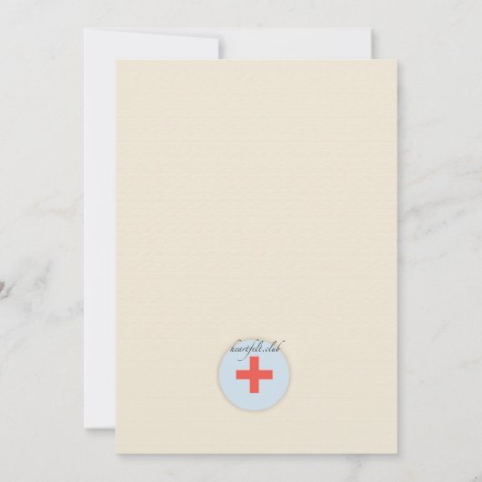 Uitnodiging voor Nurse Medallion (Achterkant)