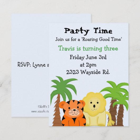 Uitnodiging voor oerwouden (Voorkant / Achterkant)