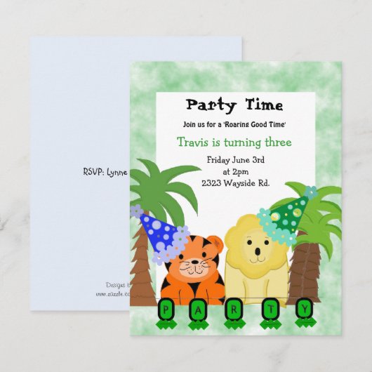 Uitnodiging voor oerwouden (Voorkant / Achterkant)