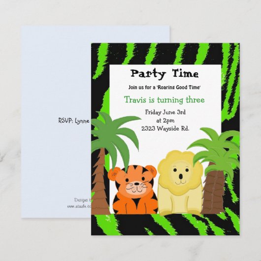 Uitnodiging voor oerwouden (Voorkant / Achterkant)