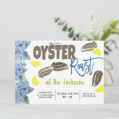 Uitnodiging voor Oester Roast Feest (Staand voorkant)