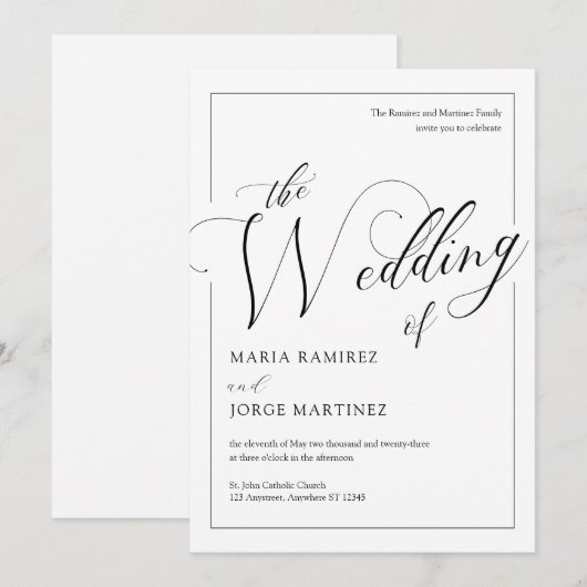 Uitnodiging voor officiële uitzending van weddensc (Voorkant / Achterkant)