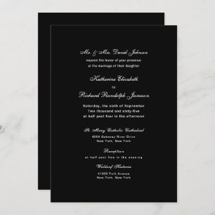 Uitnodiging voor officiële zwarte bruiloft
