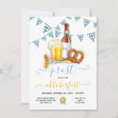 Uitnodiging voor Oktoberfest bierbrats Party (Voorkant)