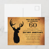 Uitnodiging voor Old Buck 60ste verpartij (Voorkant / Achterkant)