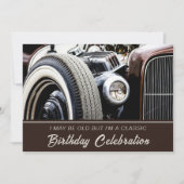Uitnodiging voor Old Classy Car Birthday (Voorkant)