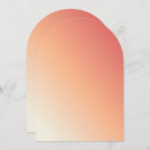 Uitnodiging voor Ombre Peach en White Gradient (Voorkant / Achterkant)