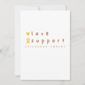 Uitnodiging voor ondersteuning van kanker bij kind (Voorkant)