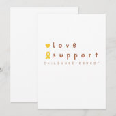 Uitnodiging voor ondersteuning van kanker bij kind (Voorkant / Achterkant)