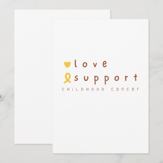 Uitnodiging voor ondersteuning van kanker bij kind (Voorkant / Achterkant)