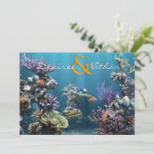 Uitnodiging voor onderwaterbruiloft (Staand voorkant)