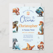 Uitnodiging voor onderwaterverjaardag (Voorkant)