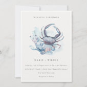 Uitnodiging voor onderzeese krabben Koral Costal W (Voorkant)