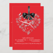 Uitnodiging voor ononderbroken weduwen—retrorood (Voorkant / Achterkant)