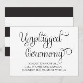 Uitnodiging voor onplug ceremony Huwelijksteken (Voorkant / Achterkant)