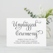 Uitnodiging voor onpluggetrouwceremonie (Staand voorkant)