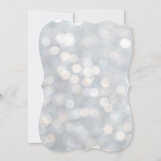 Uitnodiging voor onregelmatig licht blauw Baby sho (Achterkant)