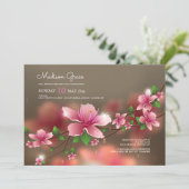 Uitnodiging voor onscherpe bloesems (Staand voorkant)