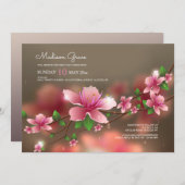 Uitnodiging voor onscherpe bloesems (Voorkant / Achterkant)