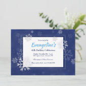 uitnodiging voor onscherpe sneeuwvlokken (Staand voorkant)