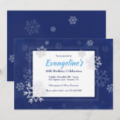 uitnodiging voor onscherpe sneeuwvlokken (Voorkant / Achterkant)