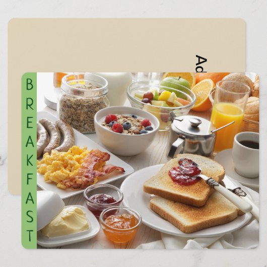 Uitnodiging voor ontbijt (Voorkant / Achterkant)