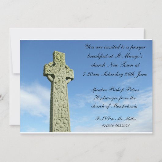 Uitnodiging voor ontbijt tussen kerk (Voorkant)