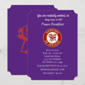 Uitnodiging voor ontbijt van POJ Prayer (Voorkant / Achterkant)