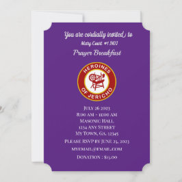 Uitnodiging voor ontbijt van POJ Prayer